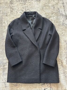 Cos Women's Oversized Double-Breasted 100% Wool Coat